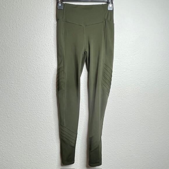 All in Motion High Waisted Moto Leggings Army Green X-Small - Picture 8 of 10
